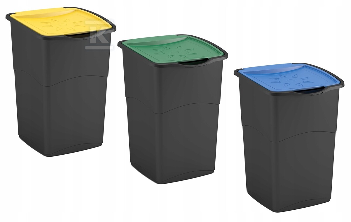 Kosz na śmieci "KORAL BIN" 47L czarny - CRV263994