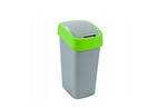 Kosz na śmieci "FLIP BIN" 9L srebrny zielony
