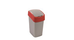 Kosz na śmieci "FLIP BIN" 25L srebrny czerwony