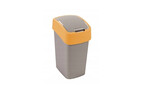 Kosz na śmieci "FLIP BIN" 50L srebrny pomarańczowy