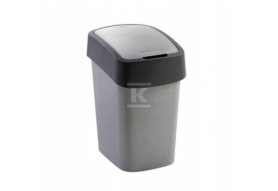 Kosz na śmieci "FLIP BIN" 9L srebrny - CRV186133