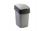 Kosz na śmieci "FLIP BIN" 9L srebrny grafitowy