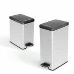 Kosz na śmieci SLIM BIN 40L IML metalizowany