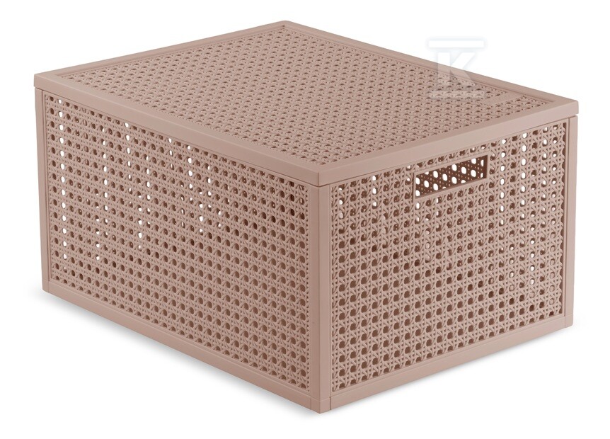 Koszyk z przykrywką KAYA 20L różowy - CRV261327