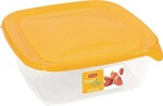 Pojemnik na żywność "FRESH&GO" 0,45L żółty transparentny