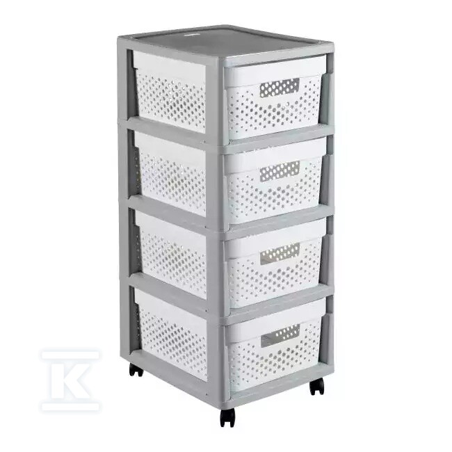 Regał INFINITY na kółkach 4x11L ażurowy - CRV231556