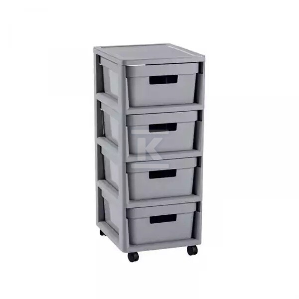 Regał INFINITY na kółkach 4x11L jasno - CRV231557