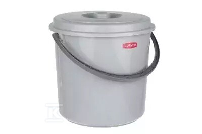 Wiadro 16L z pokrywką szare - CRV241751