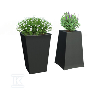 Doniczka FLORA DUO black - CRV261018