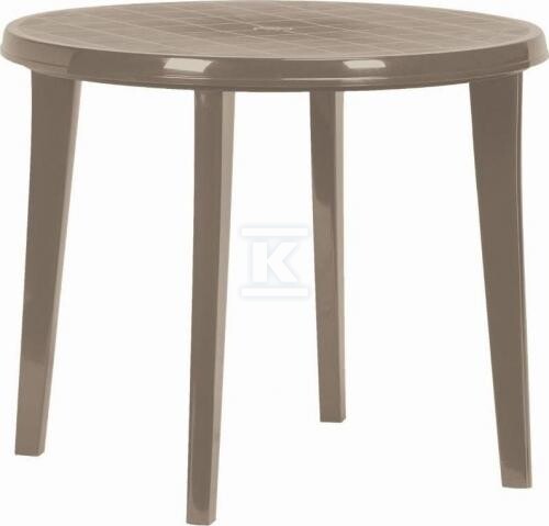 Stół ogrodowy LISA okrągły cappuccino - CRV251073