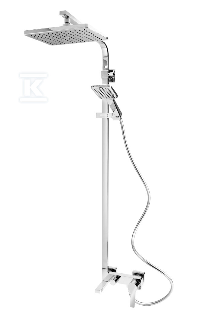 Deszczownica ORIGIO z baterią, chrom - FD5-ORG-7U-11