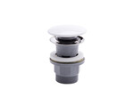 Zawór spustowy KLEOME z przelewem, korek ceramiczny, click-clack, 5/4", biały
