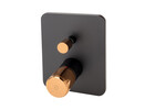 Bateria ARDESIA natryskowa podtynkowa 2-funkcyjna, rose gold / black