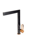 Bateria ZAFFIRO zlewozmywakowa stojąca, rose gold / black