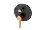 Bateria ZAFFIRO natryskowa podtynkowa 2-funkcyjna, rose gold / black