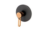 Bateria ZAFFIRO natryskowa podtynkowa 1-funkcyjna, rose gold / black