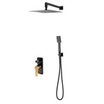 Bateria SEPPIA natryskowa podtynkowa 2-funkcyjna z zestawem natryskowym, rose gold / black