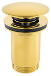 Zawór spustowy KLEOME z przelewem, click-clack, 5/4", złoty