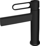 Bateria ZAFFIRO umywalkowa stojąca, korek metalowy click-clack, czarna