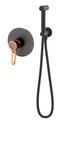 Bateria ZAFFIRO bidetowa podtynkowa, rose-gold /black