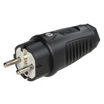 Wtyczka gumowa przenośna, seria TAURUS2 16A 3P 230V uni-schuko IP54 czarny pierścień