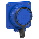 Gniazdo tablicowe proste z zatyczką, seria NAUTILUS 75x75mm 16A 2P 230V schuko IP68