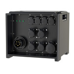 Rozdzielnica przenośna z tworzywa, seria SVE WE:32/5-panel WY:32/5xC32 4x16/3x4C16 4GS-schuko x4C16 RCD40 IP44 osprzęt MIDNIGHT