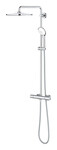 Euphoria System 260 System wannowo-prysznicowy z termostatem do montażu ściennego, chrom, w zestawie: poziome obrotowe ramię 450 mm, termostat natynkowy, deszczownica Euphoria 260 (3 strumienie), trzystrumieniowy prysznic ręczny, regulowany uchwyt prysznica, wąż prysznicowy 1750 mm