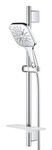 Zestaw prysznicowy Rainshower SmartActive 130 Cube z drążkiem prysznicowym 600 mm, 3 strumienie, chrom