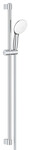 Комплект з душовою лійкою Tempesta 110 хром, 2 струмені, в комплекті: душова лійка, душова штанга 900 мм, душовий шланг 1750 мм, максимальна витрата води (при 3 барах): 13,5 л/хв
