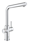 Кухонна система GROHE Red Duo окріп, хром, кран 4 л і бойлер, доступ до звичайної води і окропу, керамічна головка 28 мм, запобіжник, кут повороту L-виливу 150 °, фільтр в комплекті