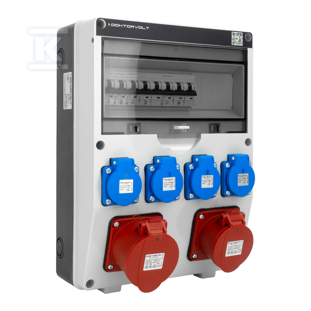 Rozdzielnica budowlana 32A 16A 4x230V z - DV-6036-D