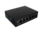 Switch Light Industrial PoE 4xBT 4xAT SFP+ETH DIN niezarządzalny Fast Ethernet LANBERG