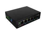 Switch Light Industrial PoE 1xBT 3xAT SFP+ETH DIN niezarządzalny Fast Ethernet LANBERG