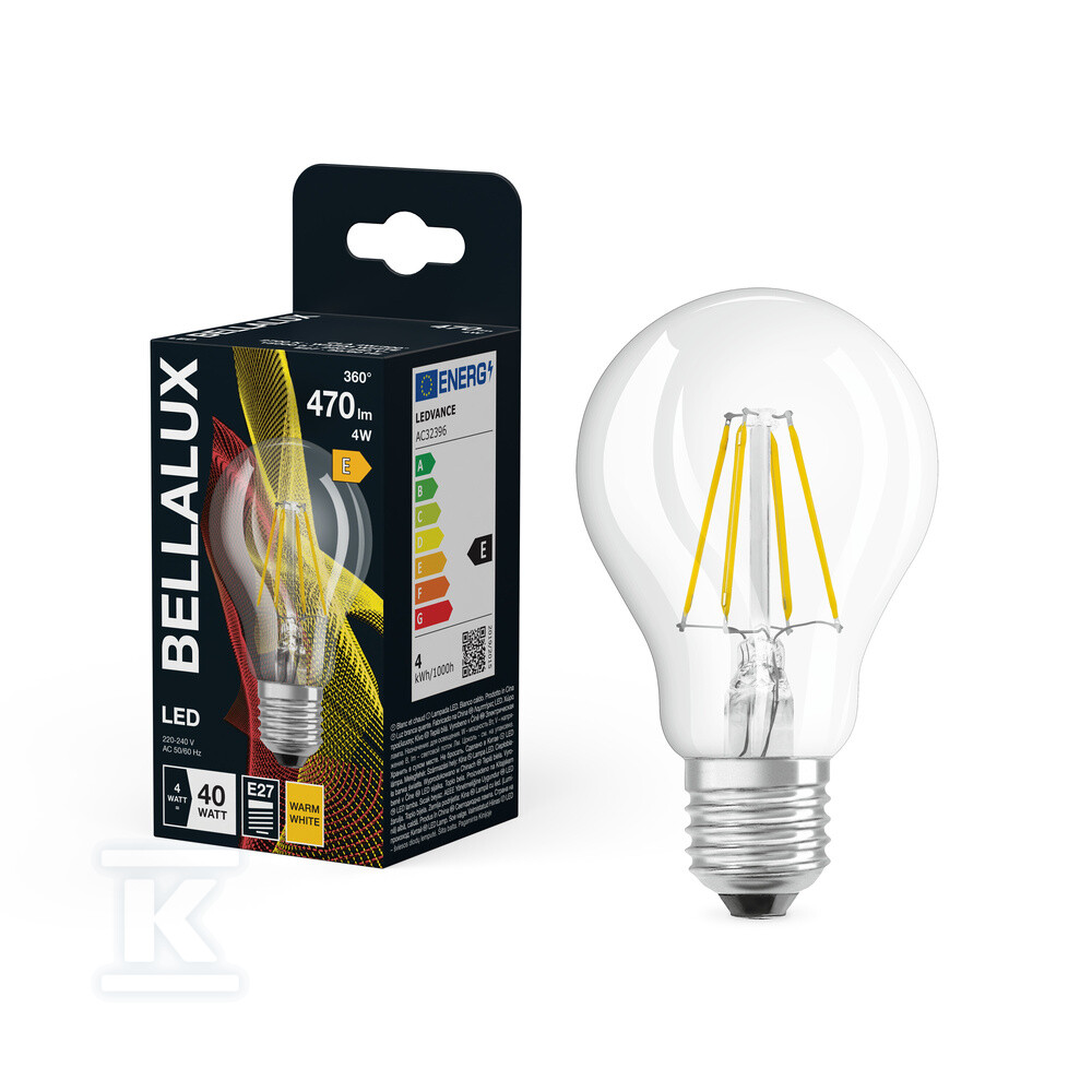 Світлодіодна лампа BELLALUX CLA 4W 827 - 4058075115194