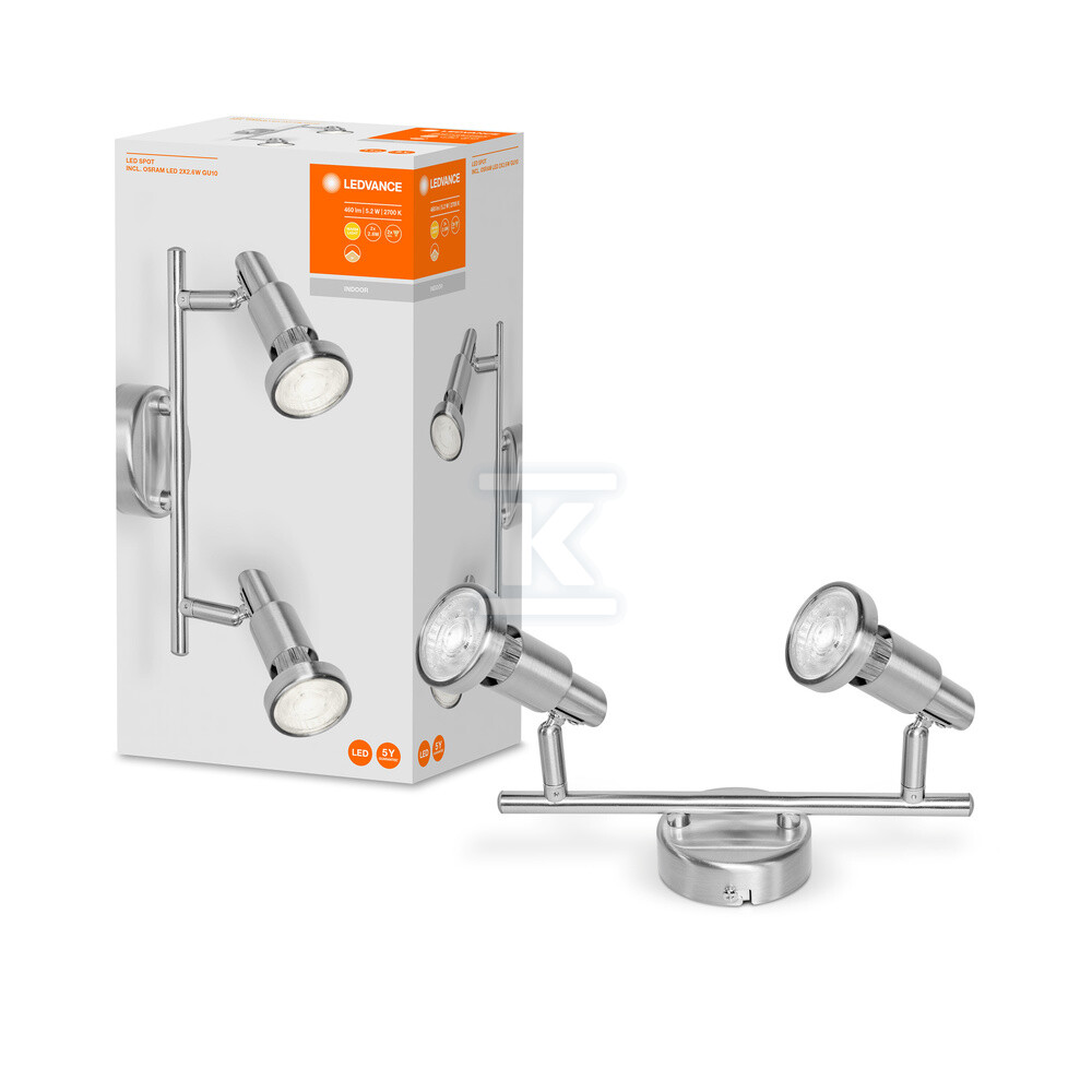 Oprawa SPOT BRUSHED SILVER GU10 2 x - 4058075540545
