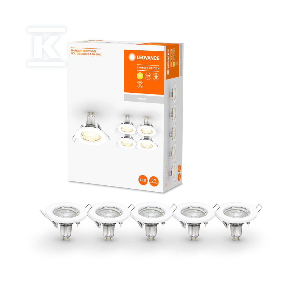 Світловий прилад SP SET 5X2,6W 2700K - 4058075711037