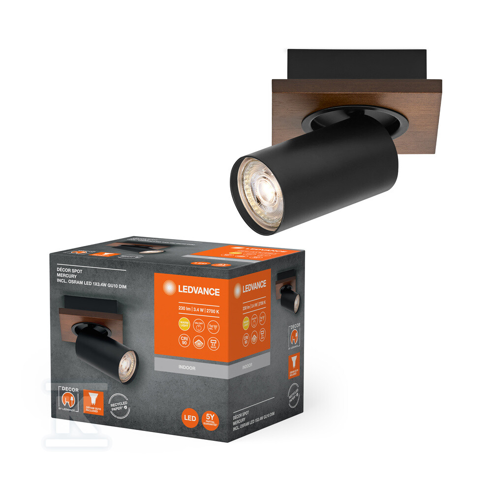 Oprawa LED DECOR SPOT MERCURY BLACK - 4058075828049
