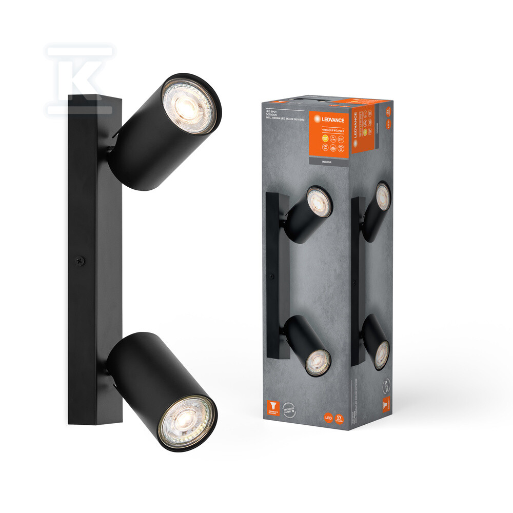 Світильник SPOT OCTAGON BLACK 2x3.4W - 4058075828483