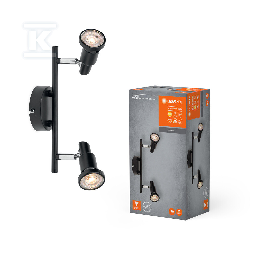 Oprawa SPOT BLACK 2 X 3.4W 927 DIM - 4058075828780