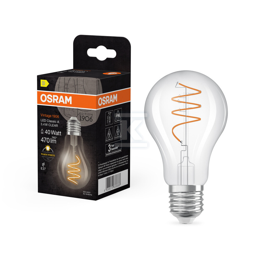 Лампа LED VINTAGE 1906 LED CLASSIC A - 4058075836686