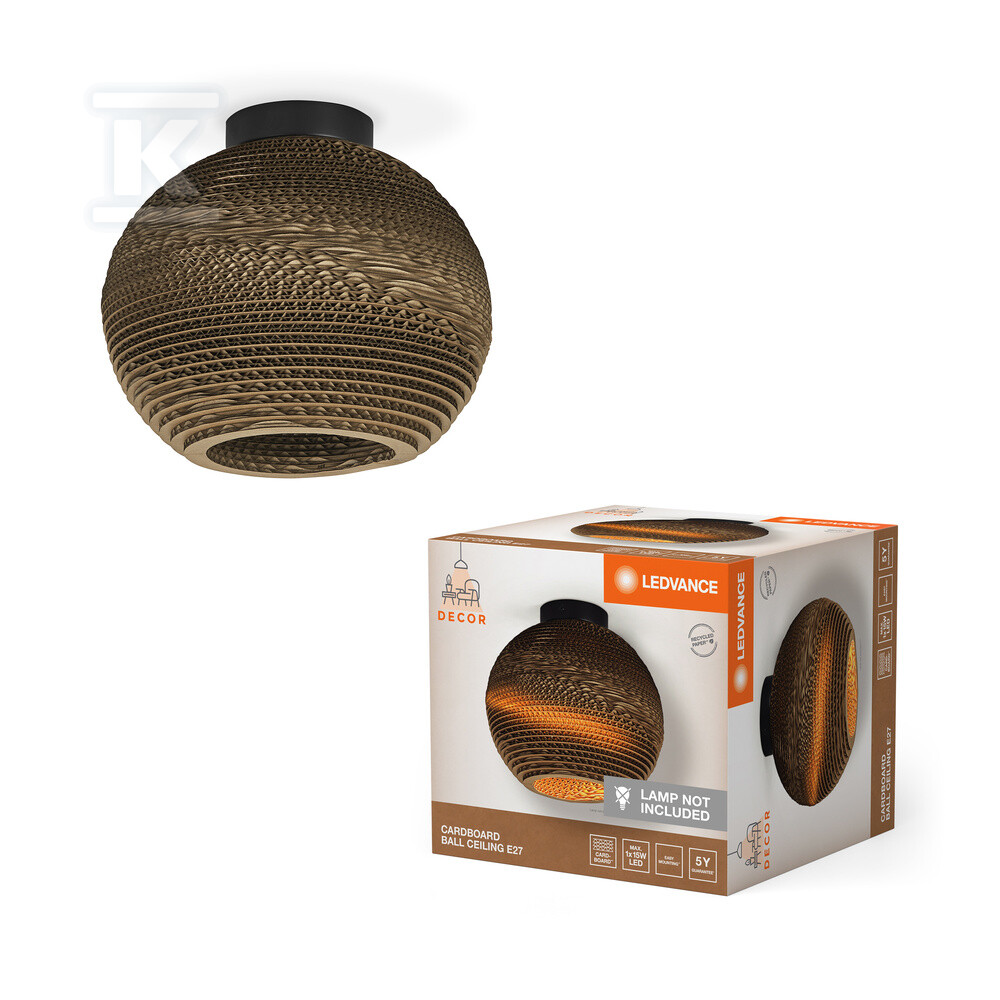 Oprawa dekoracyjna Decor Cardboard Ball - 4058075837126