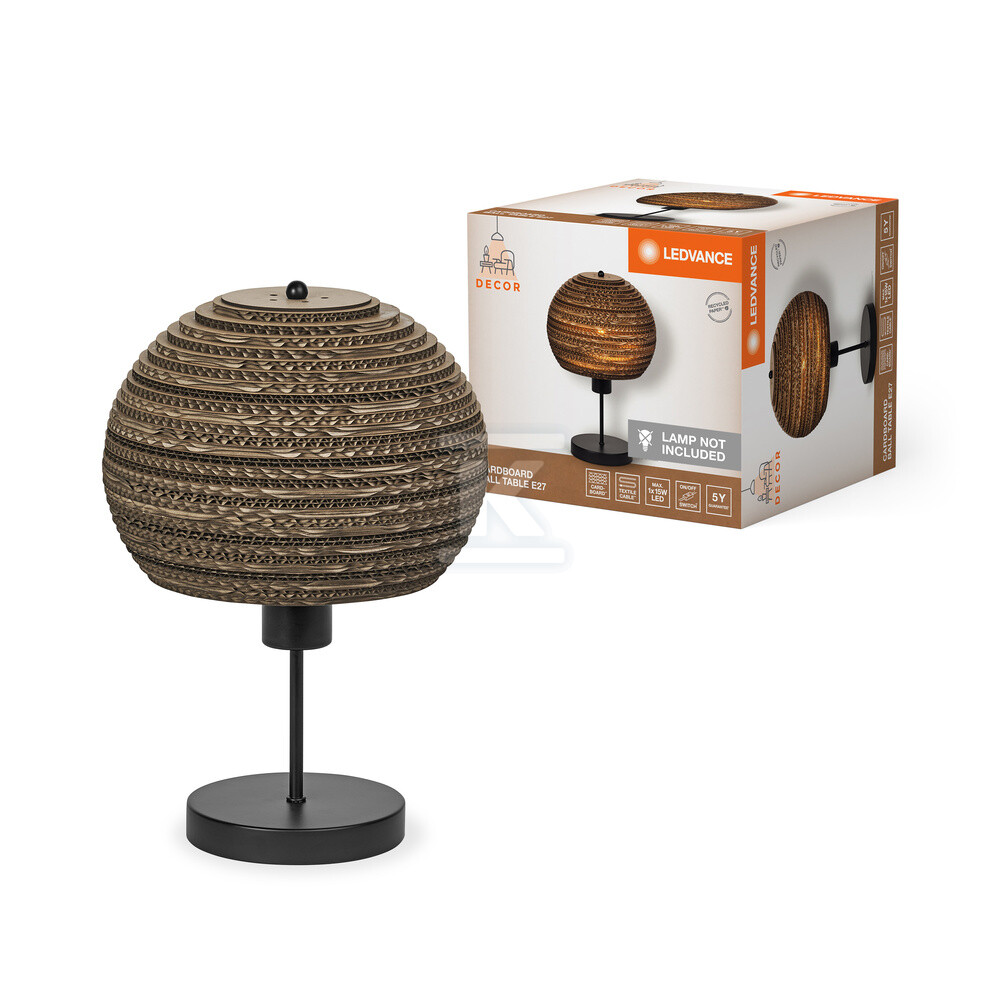 Лампа Decor Cardboard Ball Table E27 - 4058075837140