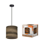 Oprawa dekoracyjna Decor Cardboard Cylinder Pendant E27 Brown