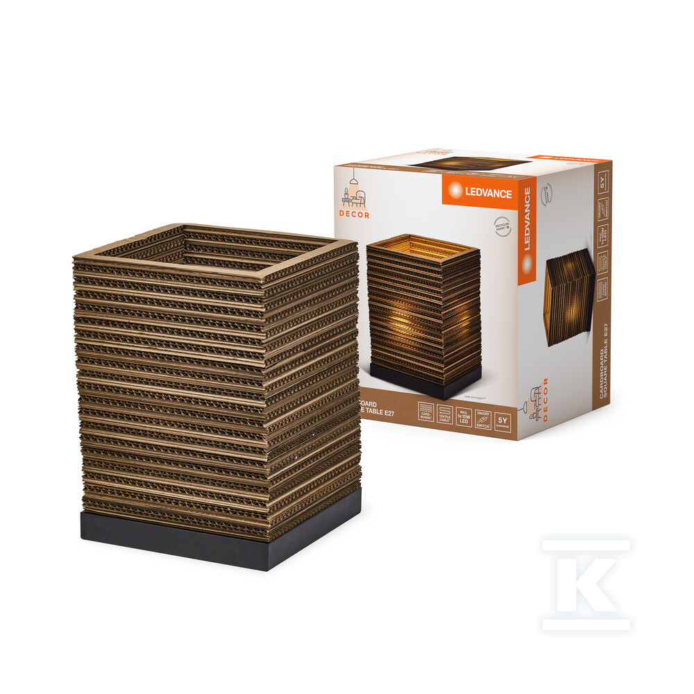 Лампа Decor Cardboard Square Table E27 - 4058075837423