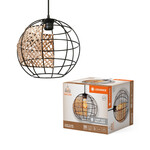 Oprawa dekoracyjna Decor Cage Globe Pendant E27 Black