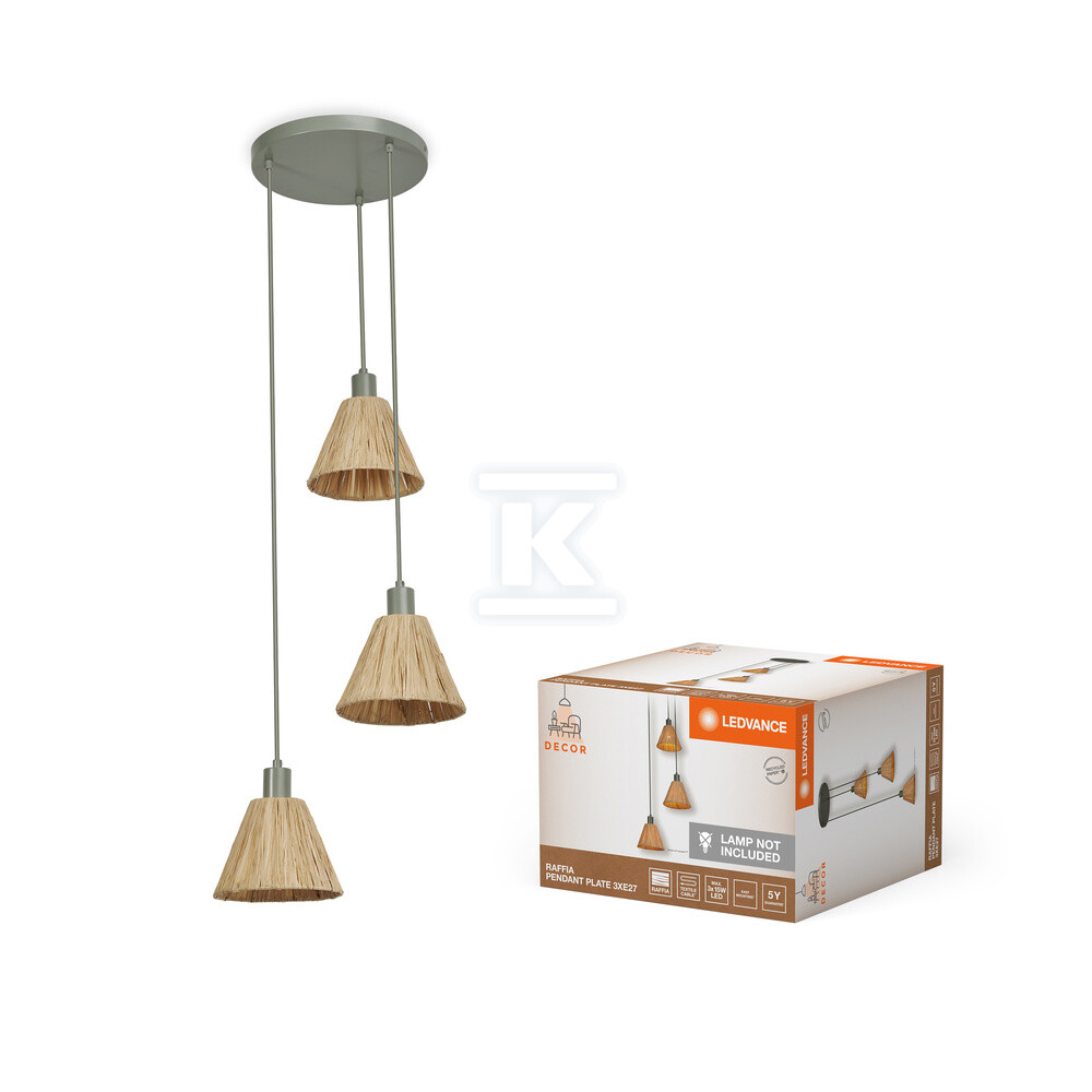 Oprawa dekoracyjna Decor Raffia Pendant - 4058075838192