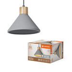 Oprawa dekoracyjna Decor Concrete Wood Pendant 220 mm E27 Dark Gray