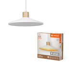 Oprawa dekoracyjna Decor Plaster Wood Pendant 320 mm E27 White
