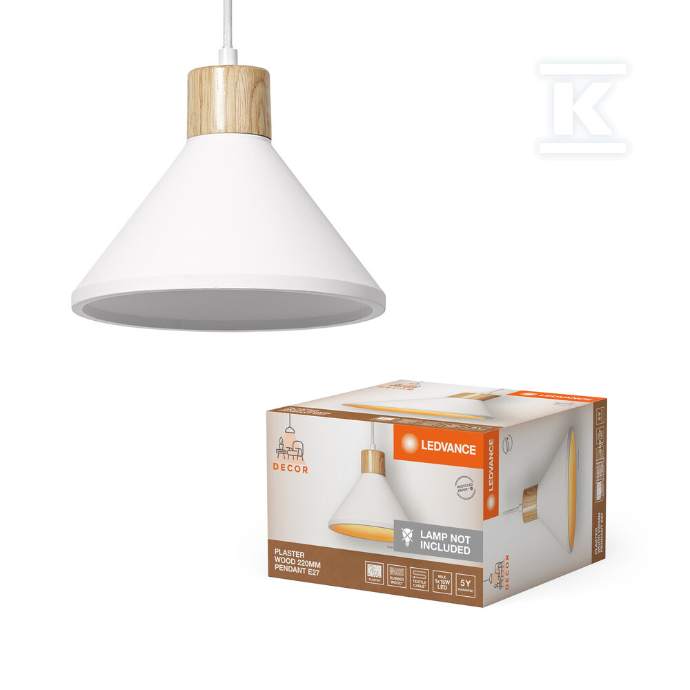 Oprawa dekoracyjna Decor Plaster Wood - 4058075838406